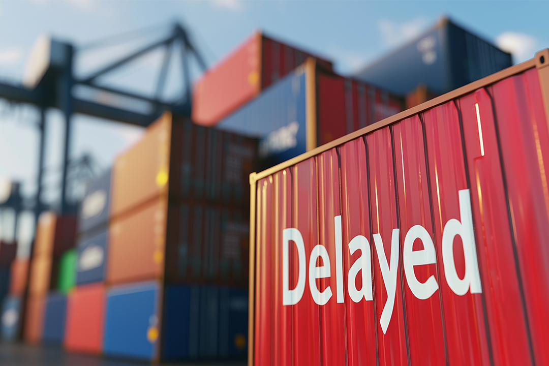 Delayed cargo illustrating challenges in end to end logistics management